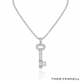 Theo Fennell White Gold Diamond Key Pendant